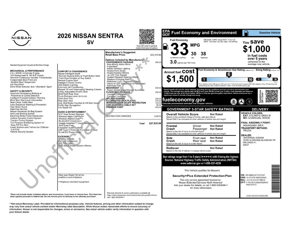 Certified Used 2026 Gray Nissan SV image 4