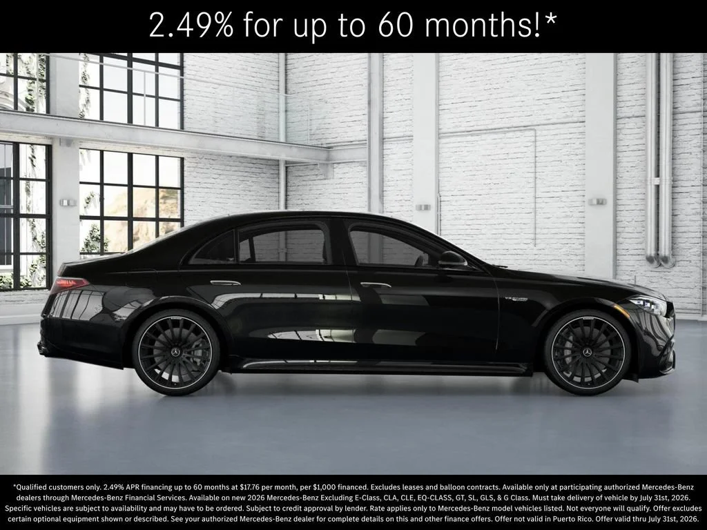 New 2026 Obsidian Black Metallic Mercedes-Benz AMG® S 63 E 4MATIC Sedan image 44