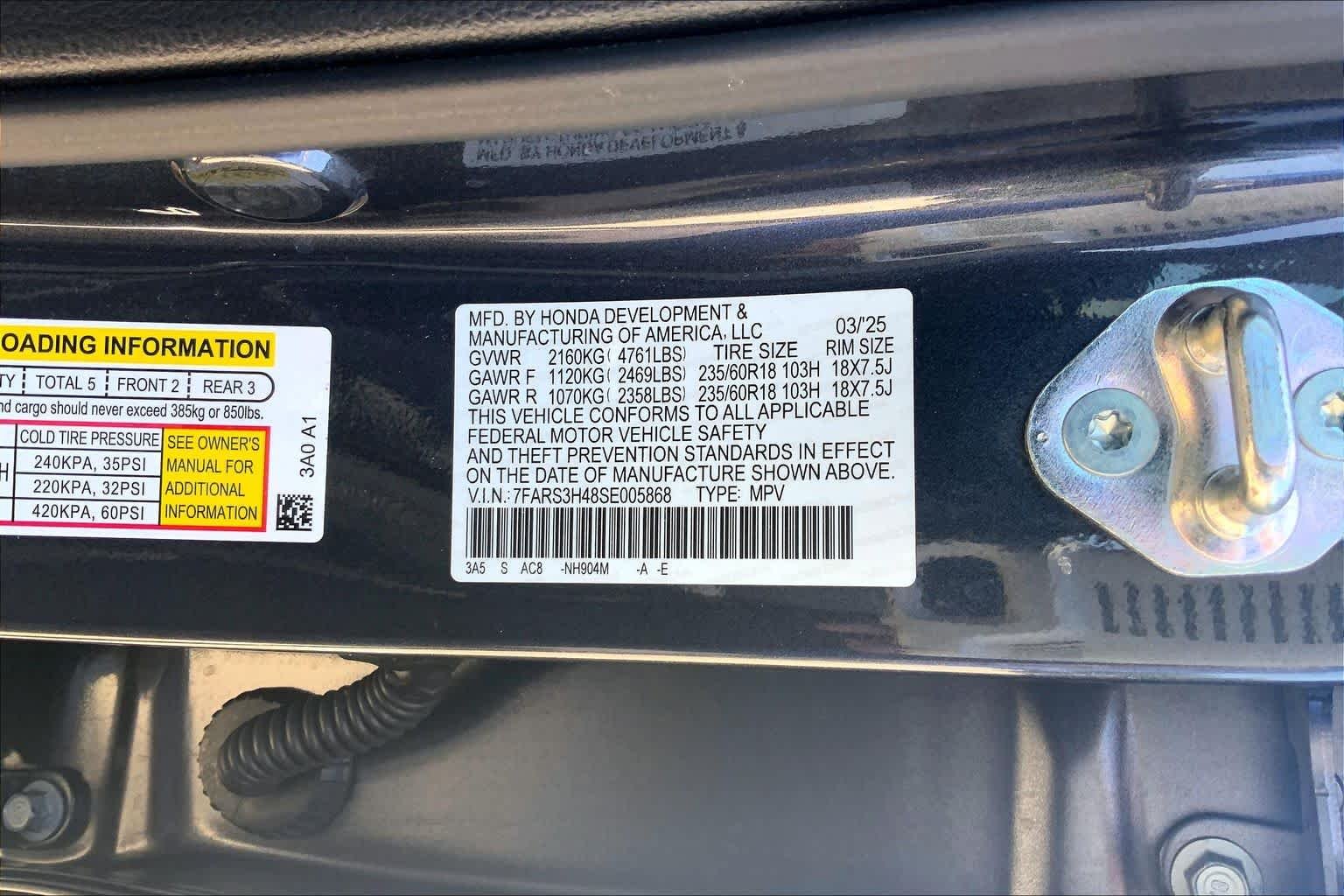 Used 2025 Meteorite Gray Metallic Honda EX image 31