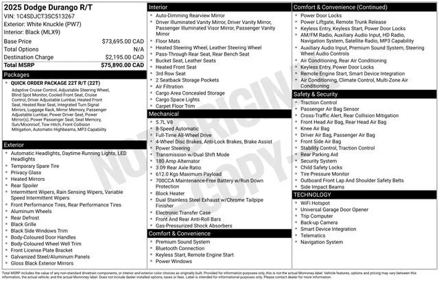 Used 2025 White Knuckle Clearcoat Dodge R/T Plus image 35