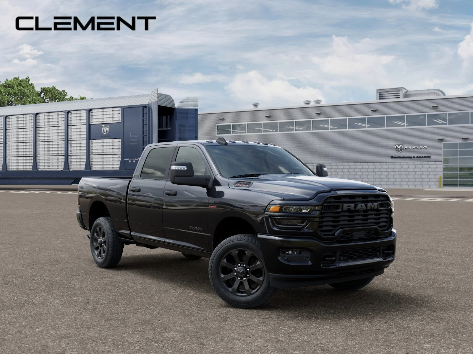 New 2027 Diamond Black Crystal Pearl-Coat Exterior Paint RAM Big Horn image 6