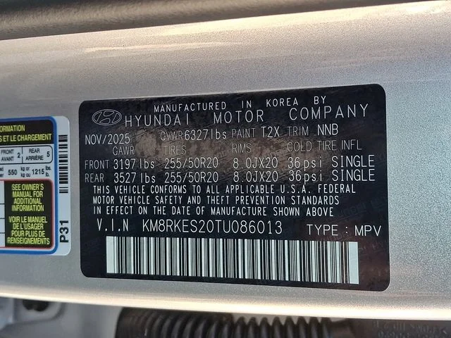 New 2026 Silver Hyundai Limited image 20