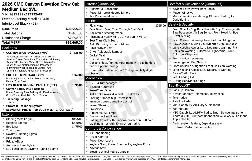 New 2026 Sterling Metallic GMC Elevation image 26