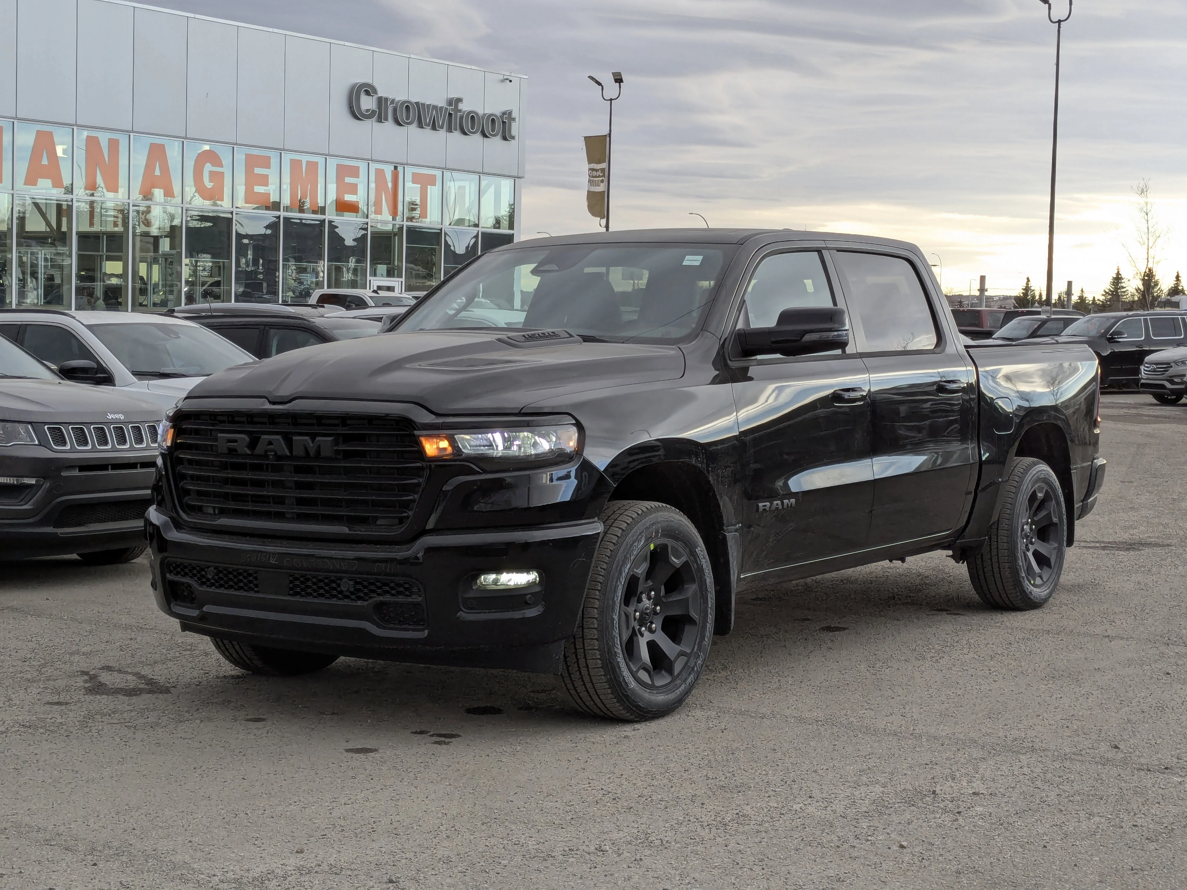 New 2026 Black RAM Sport - - Panoramic Sunroof - Sport Performance Hood - Hurricane Turbo - 3.92 Axle & More! image 4