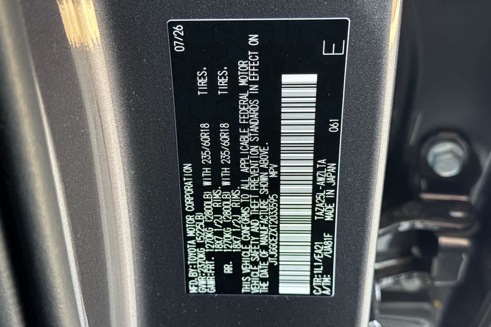 New 2026 Cloudburst Gray Lexus  350 PREMIUM AWD image 33
