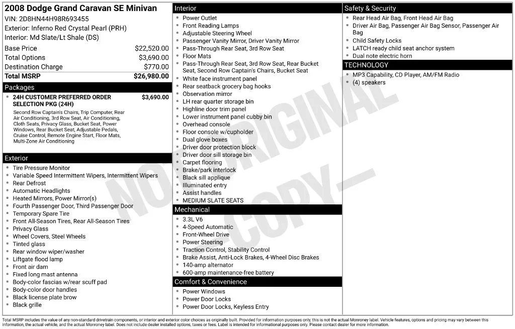 Used 2008 Red Dodge SE image 2