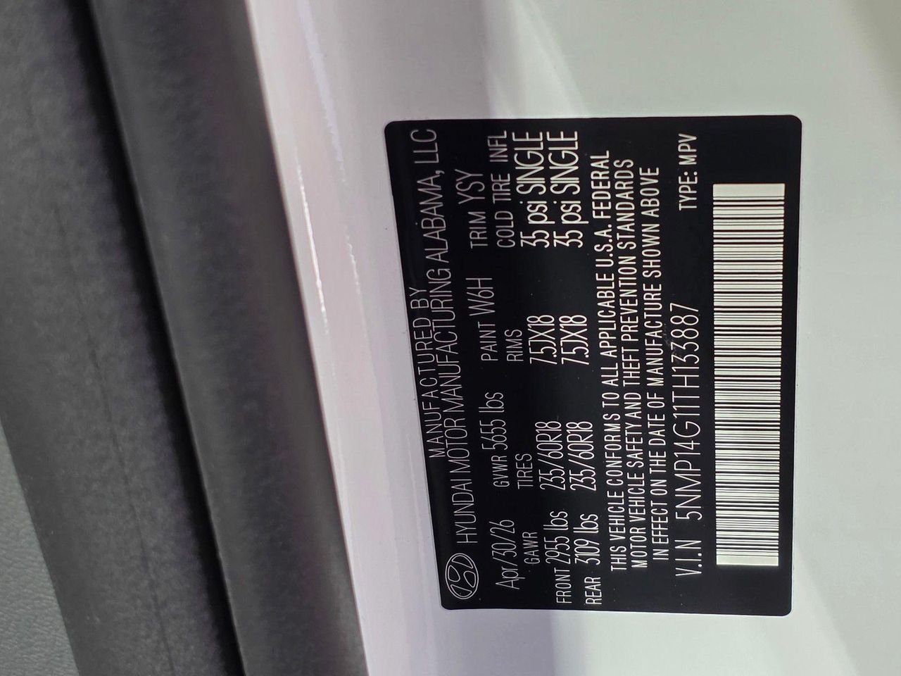 New 2026 Serenity White Hyundai SE image 35