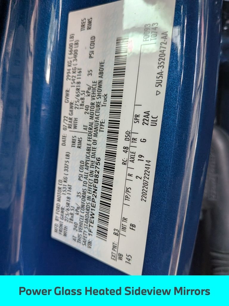 Used 2022 Blue Ford XLT image 30