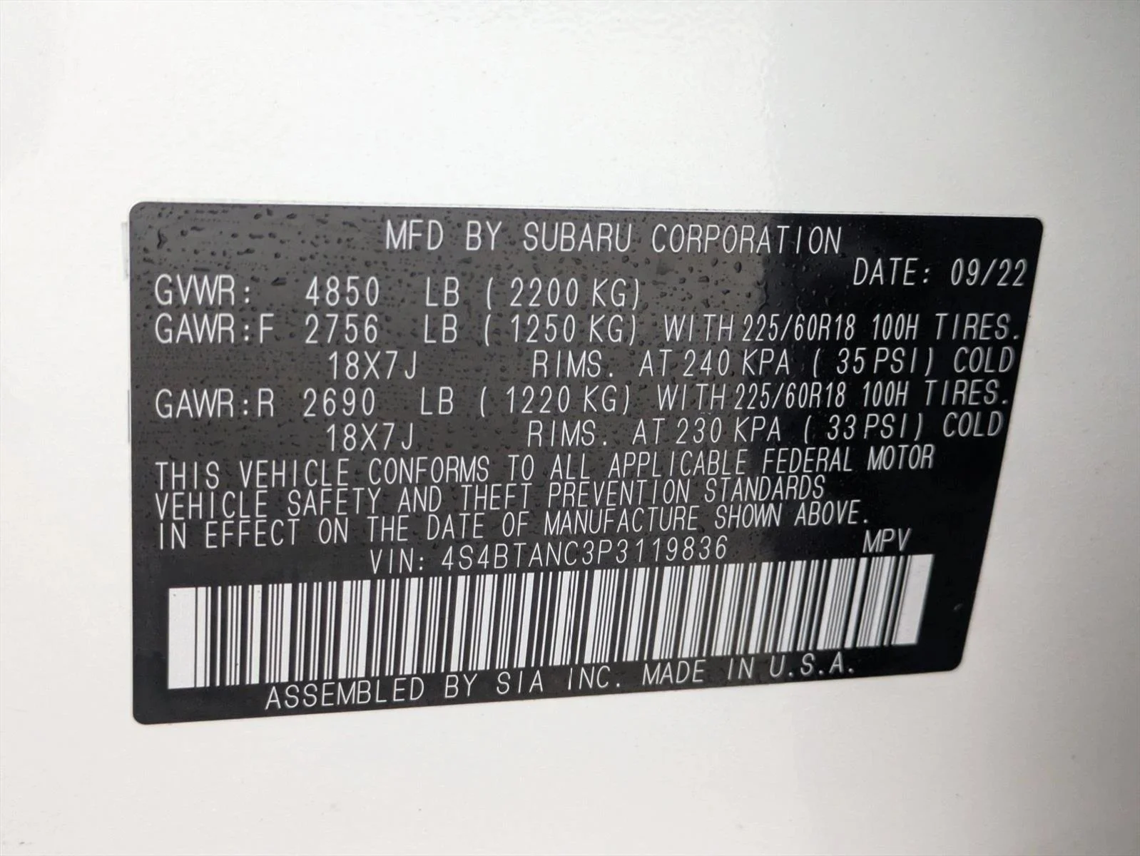 Used 2023 White Subaru Limited image 15