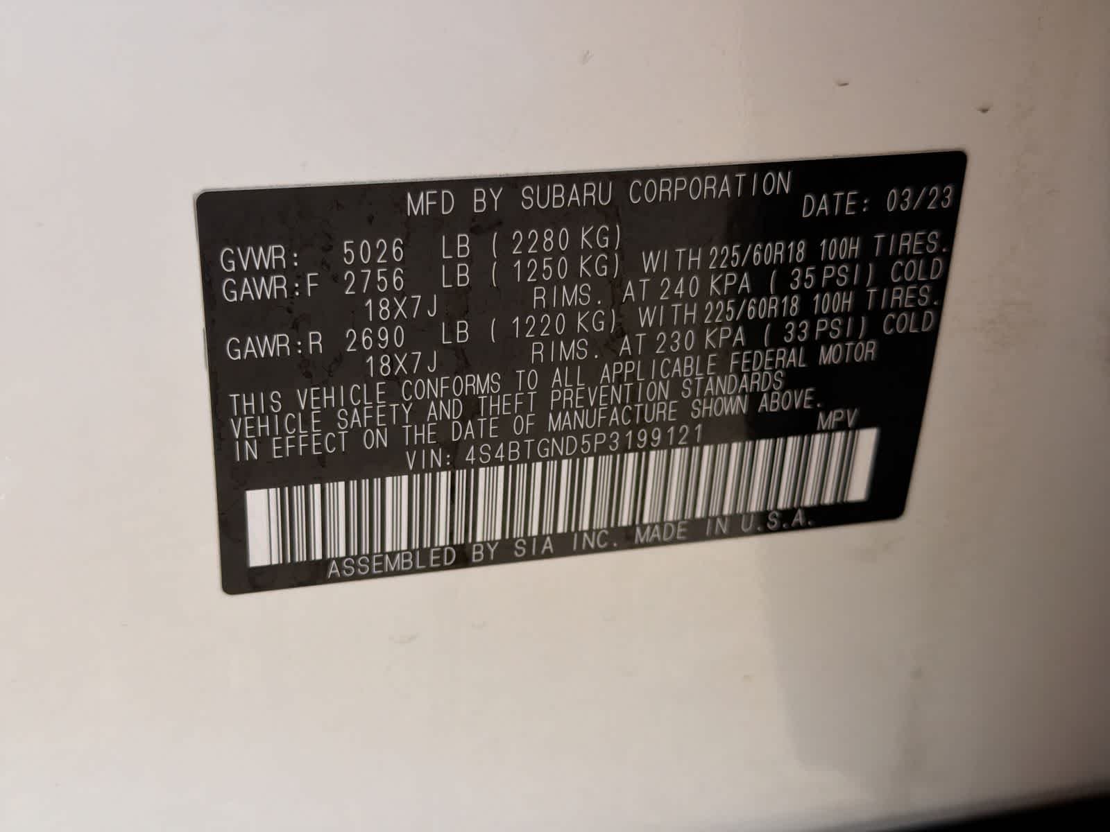 Used 2023 Crystal White Pearl Subaru Limited XT image 39