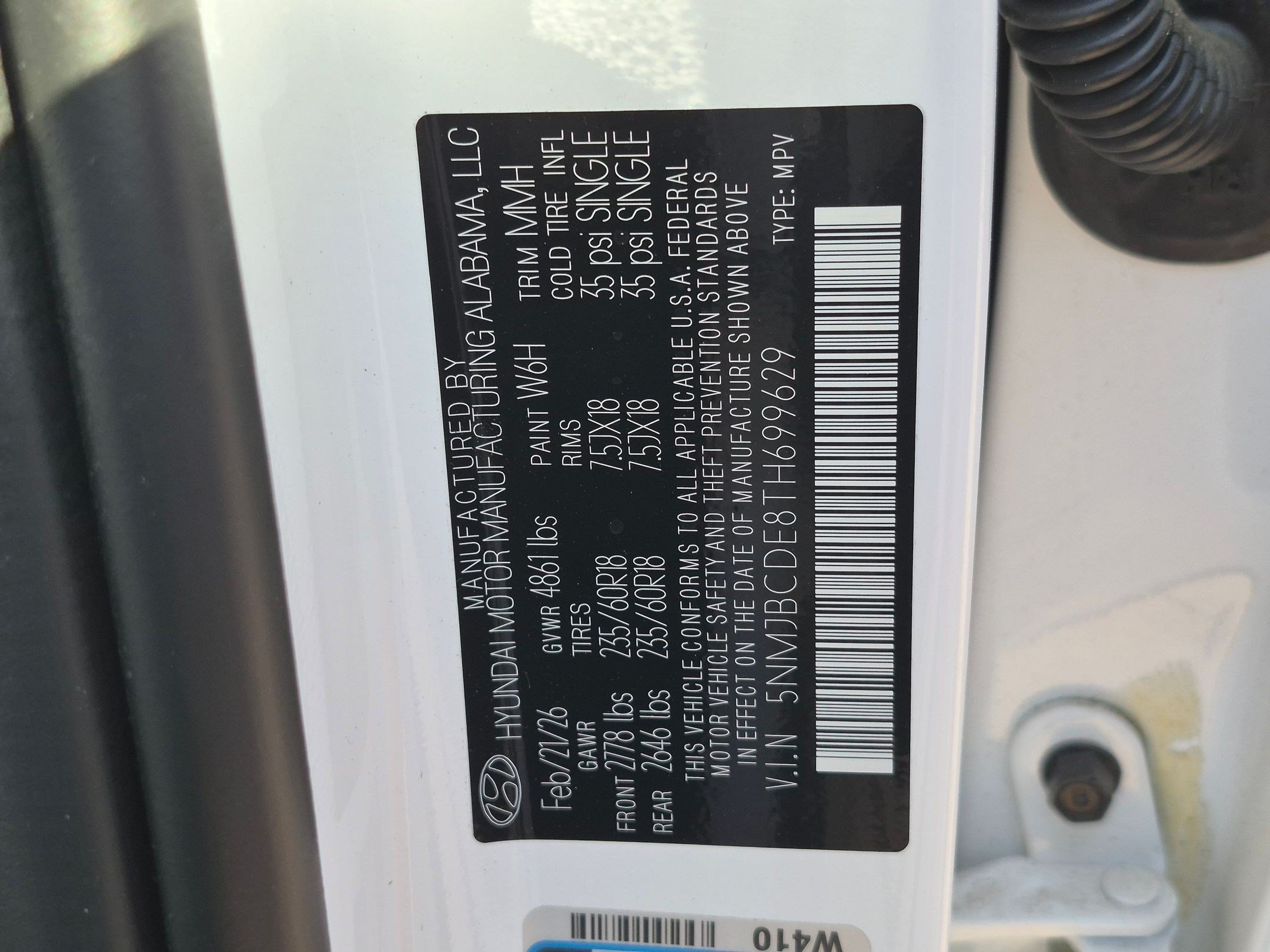 New 2026 Serenity White Pearl Hyundai SEL image 25