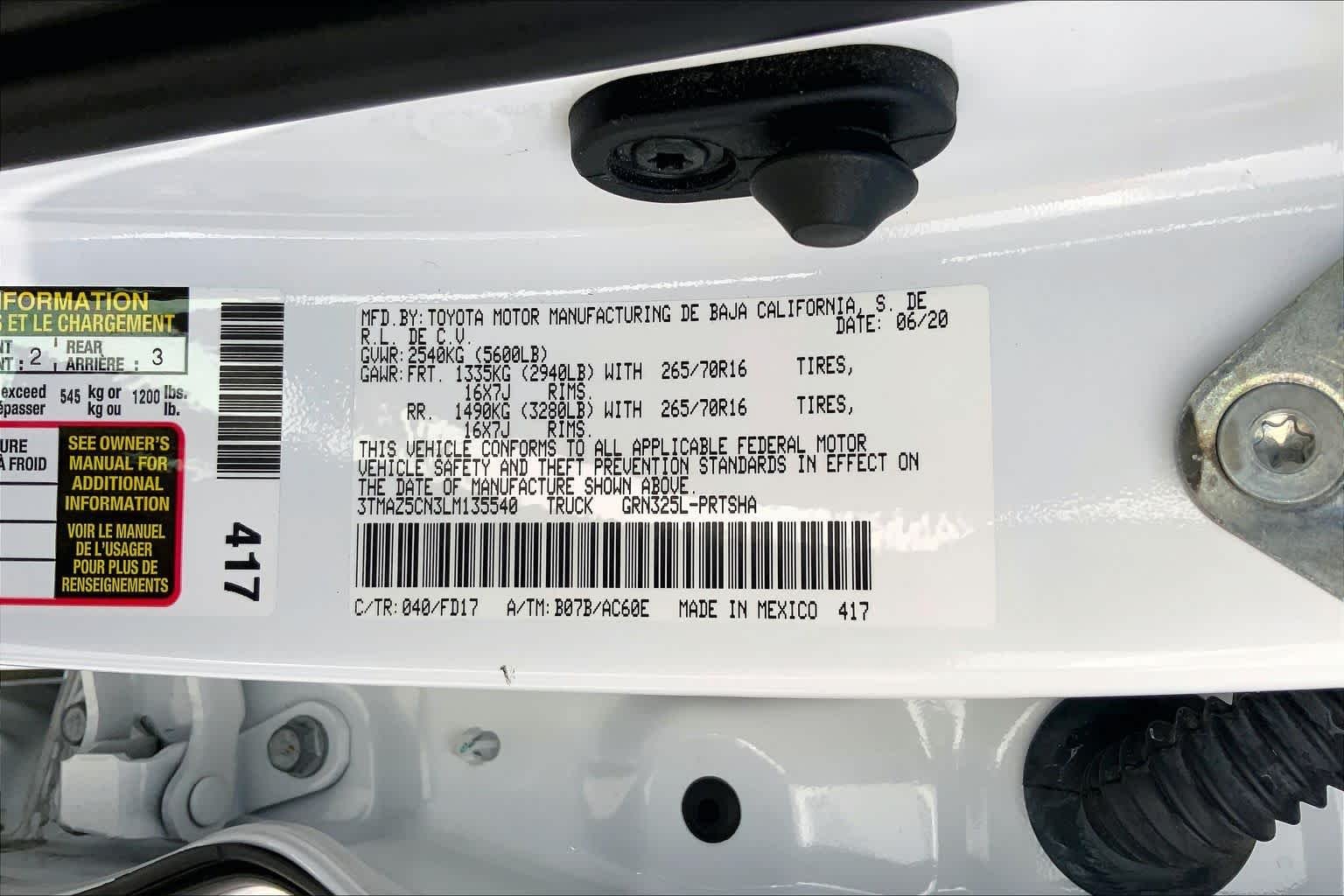 Used 2020 Super White Toyota TRD Off Road image 35