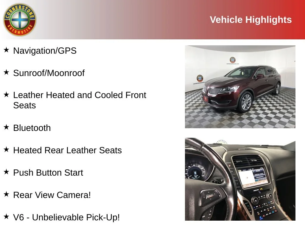 Used 2017 Lincoln MKX Reserve with VIN 2LMPJ8LPXHBL24134 for sale in Elk River, Minnesota