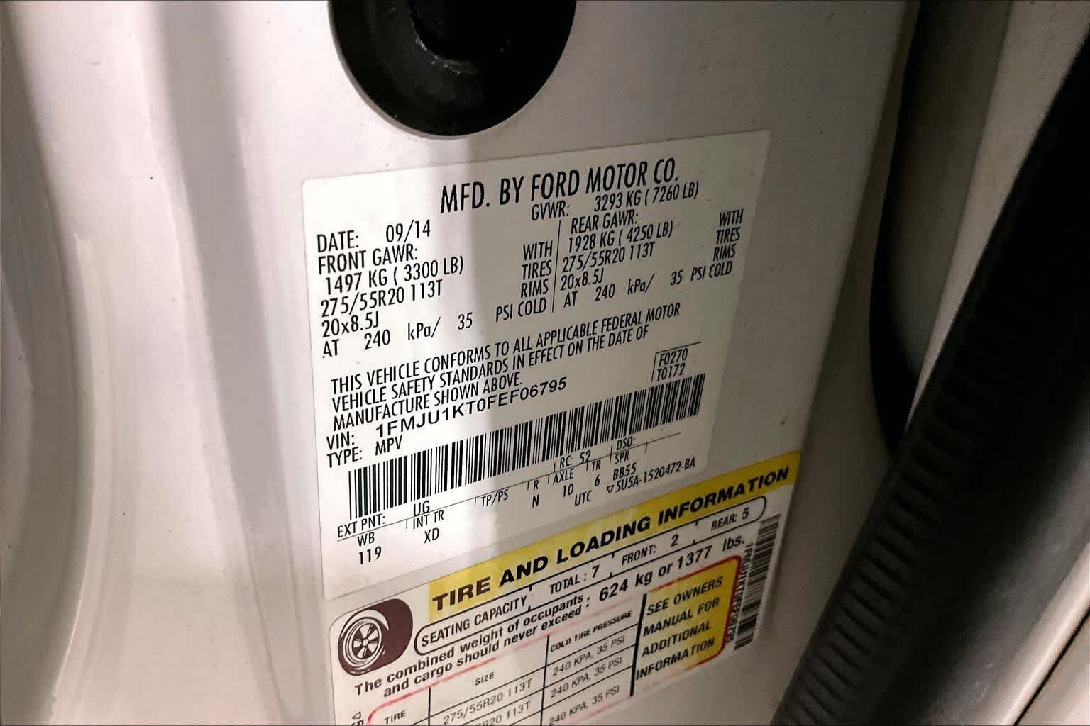 Used 2015 White Platinum Metallic Tri-Coat Ford Limited image 36