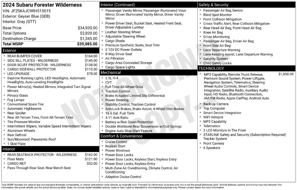 Used 2024 Blue Subaru Wilderness image 23
