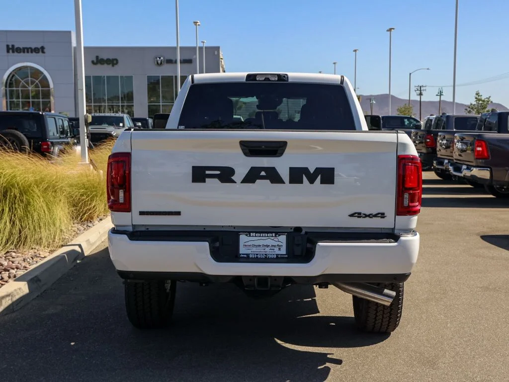 New 2026 Bright White Clear-Coat Exterior Paint RAM Big Horn Night Edition image 4
