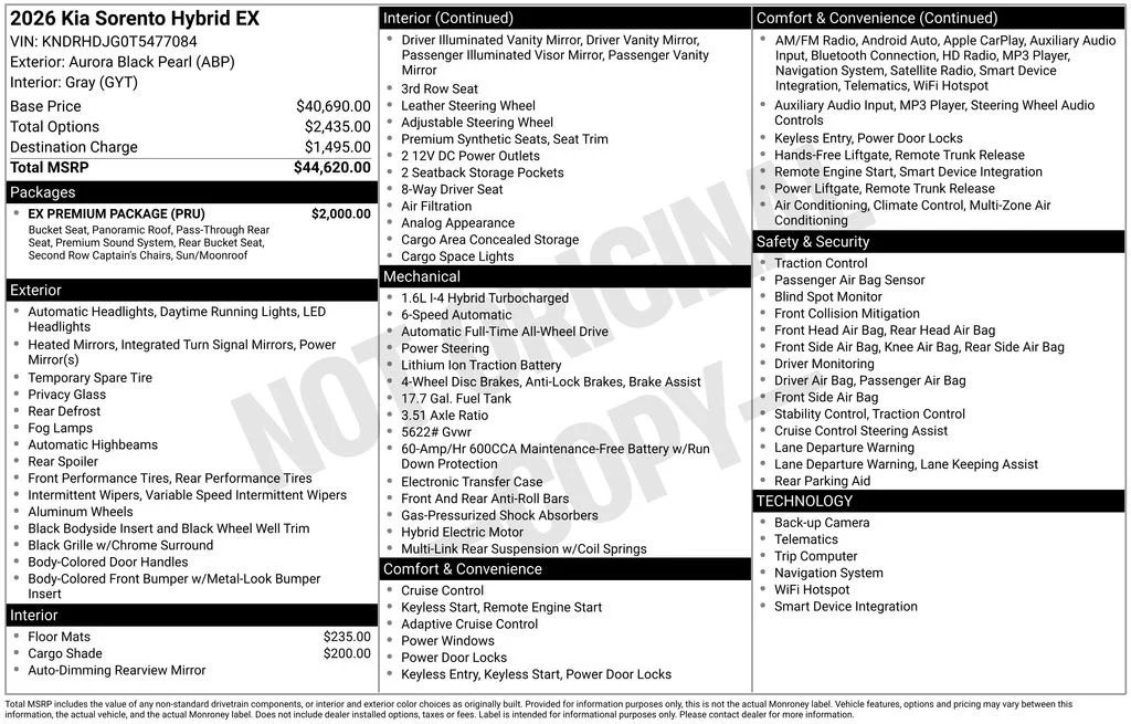 New 2026 Aurora Black Pearl Kia EX image 29
