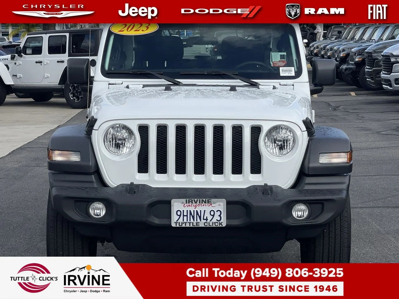 Used 2023 Bright White Clearcoat Jeep Sport image 11
