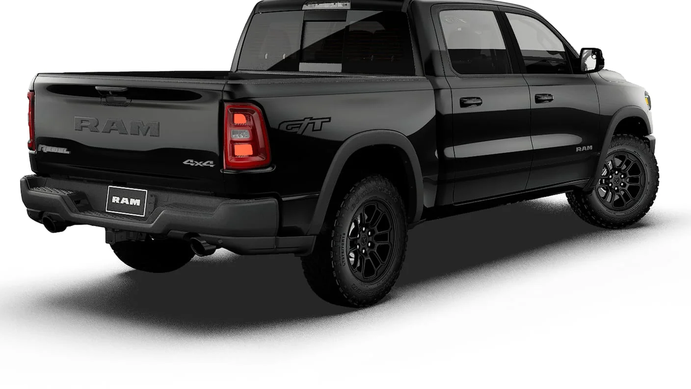 New 2027 Diamond Black Crystal Pearl-Coat Exterior Paint RAM REBEL image 2