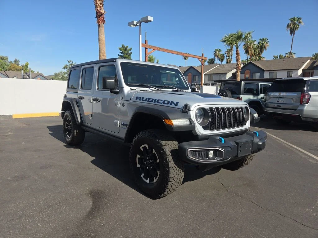 Used 2024 Silver Jeep Rubicon 4xe image 1