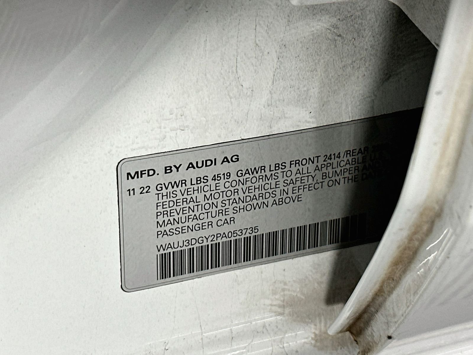 Used 2023 Glacier White Audi 2.0T Prestige Nappa Leather Sport Pkg image 33