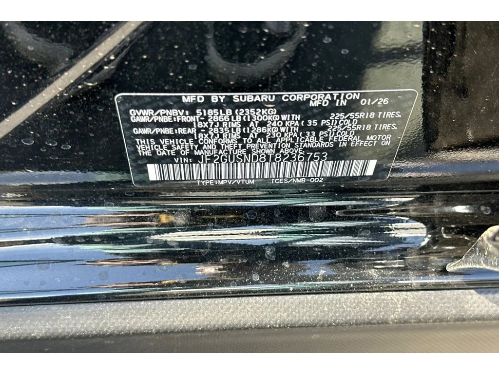New 2026 CRYSTAL BLACK SILICA Subaru Limited Hybrid image 26