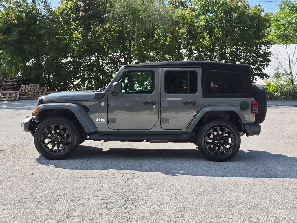 Used 2021 Gray Jeep Unlimited Sahara 4xe image 9