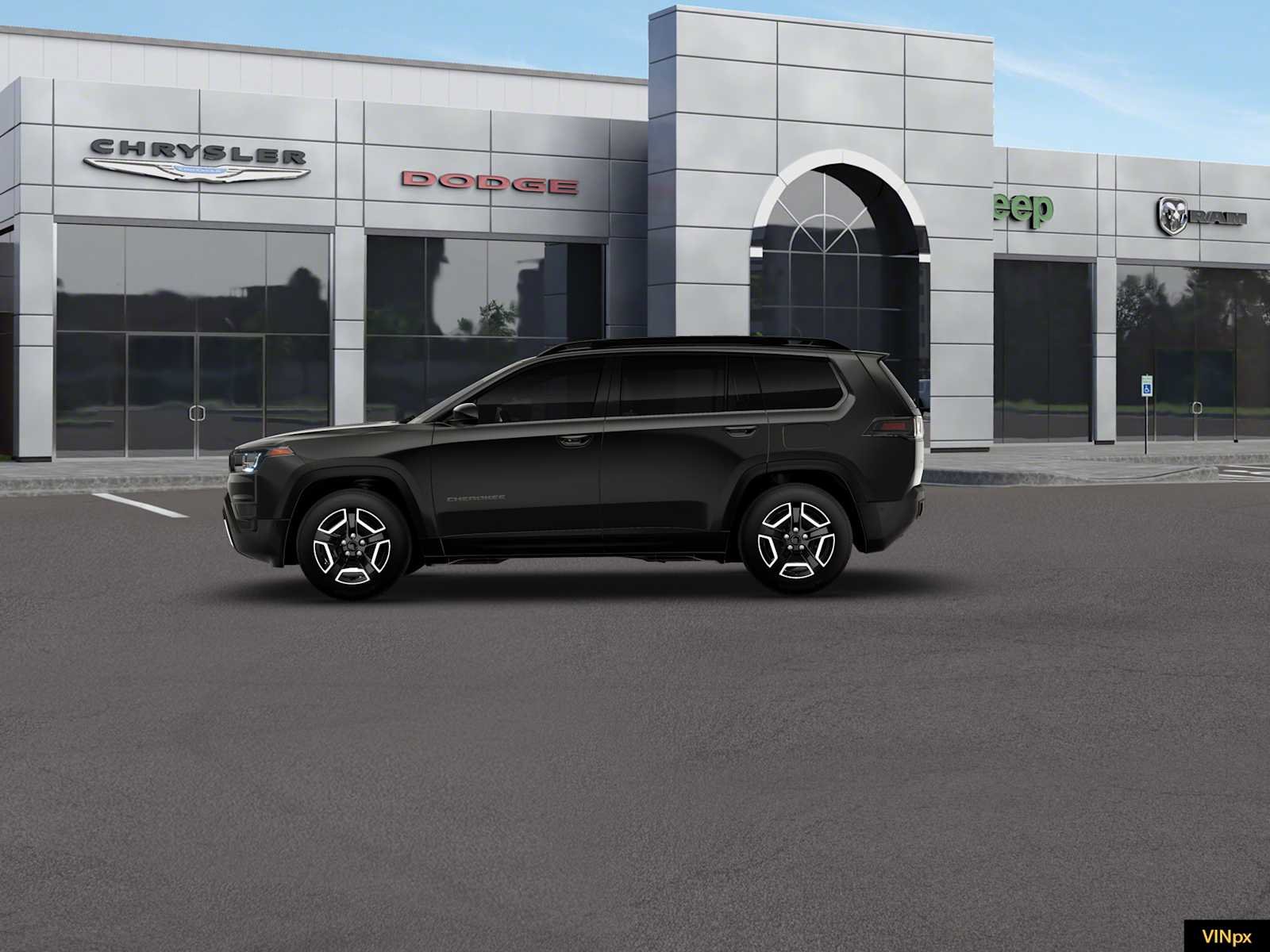 New 2026 Diamond Black Crystal Pearlcoat Jeep Limited image 3