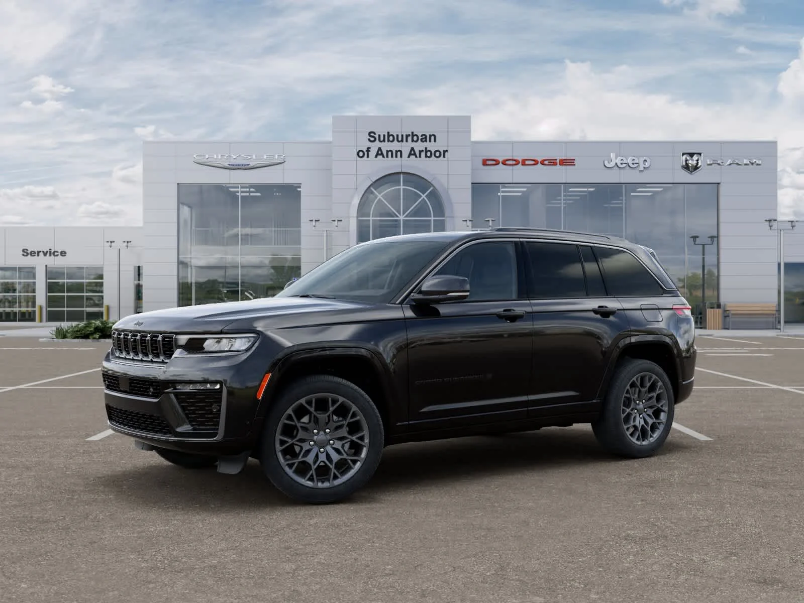 New 2026 Diamond Black Crystal Pearl-Coat Exterior Paint Jeep Summit image 2