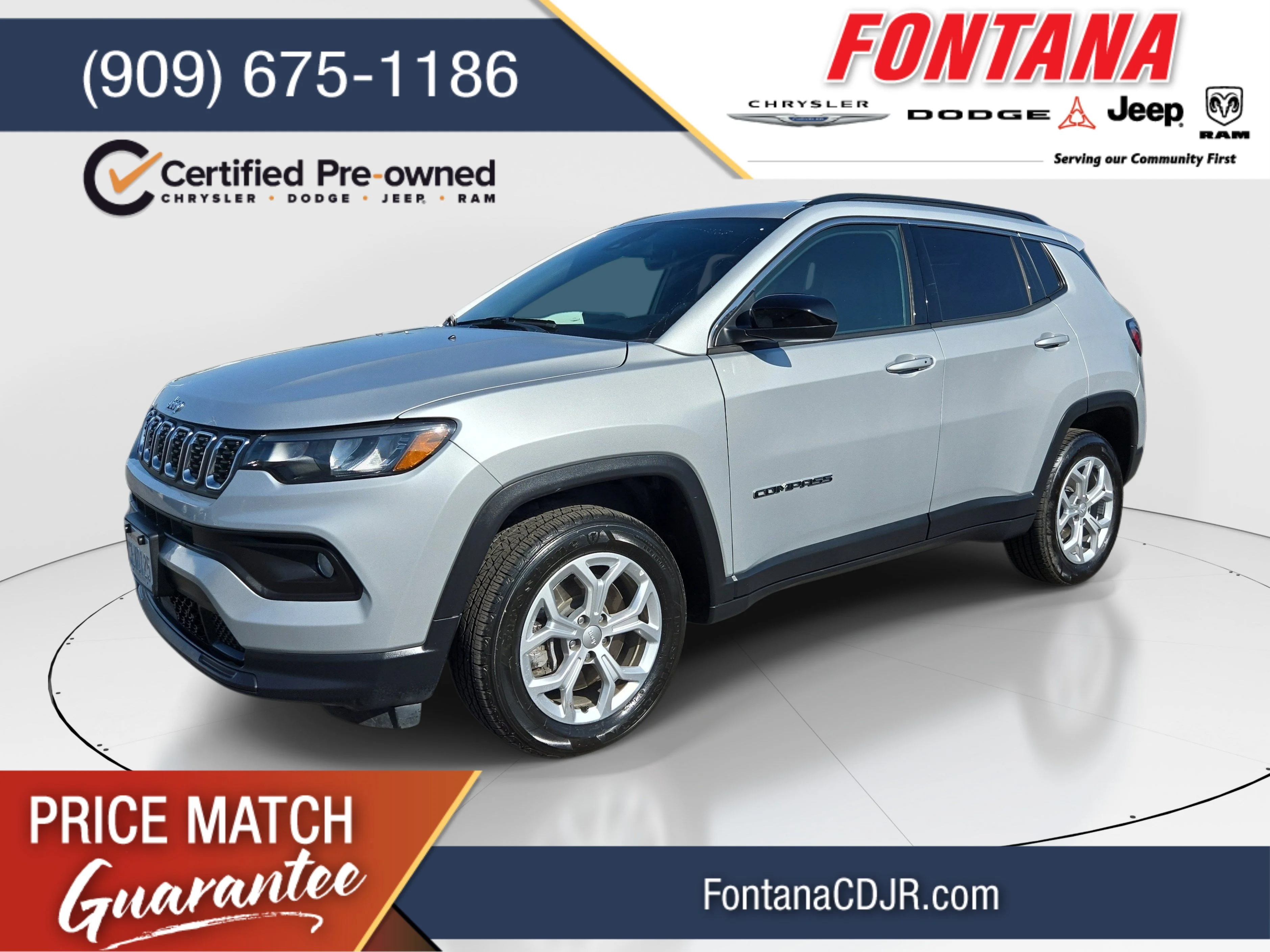 Certified Used 2024 Silver Jeep Latitude image 1