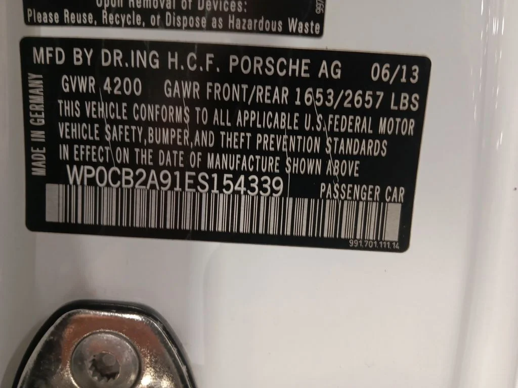 Used 2014 White Porsche  image 3