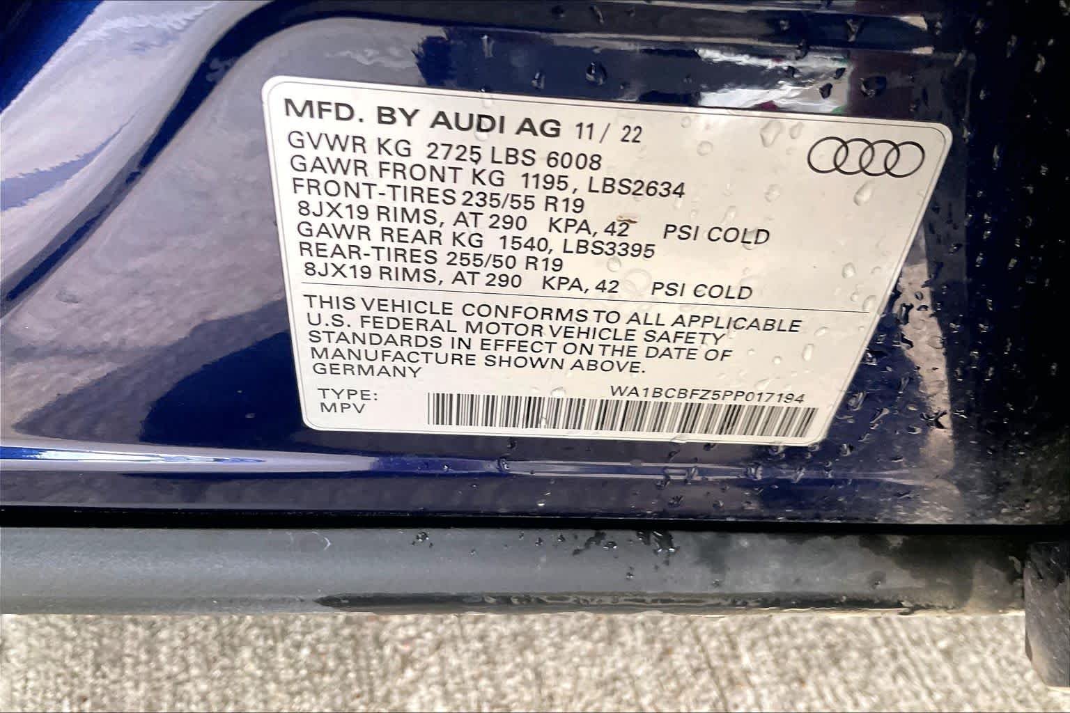 Used 2023 Navarra Blue Metallic Audi Premium Plus image 33