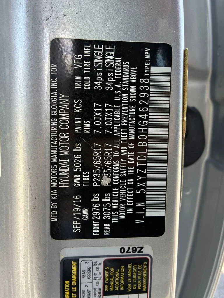 Used 2017 Silver Hyundai 2.4 Base image 52