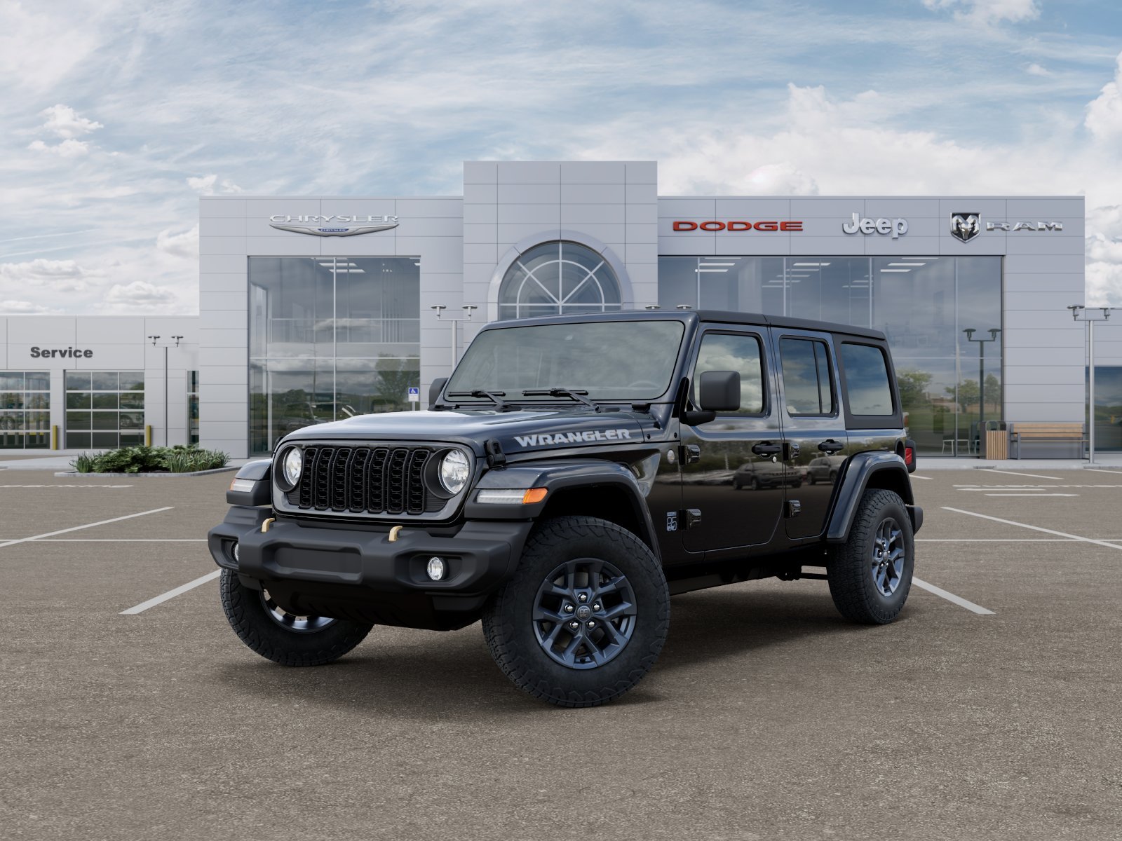 New 2026 Black Clear-Coat Exterior Paint Jeep 4-Door 85th Anniversary Edition image 1