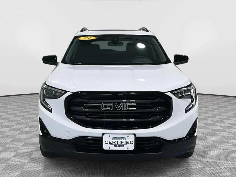 Used 2021 SUMMIT WHITE GMC SLT image 8
