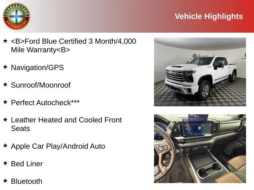 Used 2024 Chevrolet Silverado 3500HD High Country with VIN 2GC4YVEY4R1134193 for sale in Elk River, Minnesota