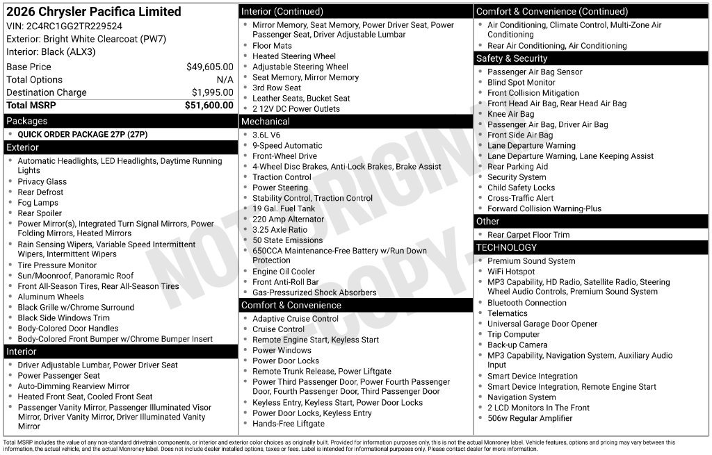 Used 2026 White Chrysler Limited image 30