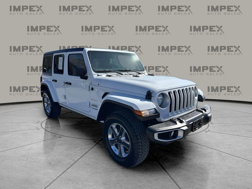 Used 2021 White Jeep Unlimited Sahara image 4