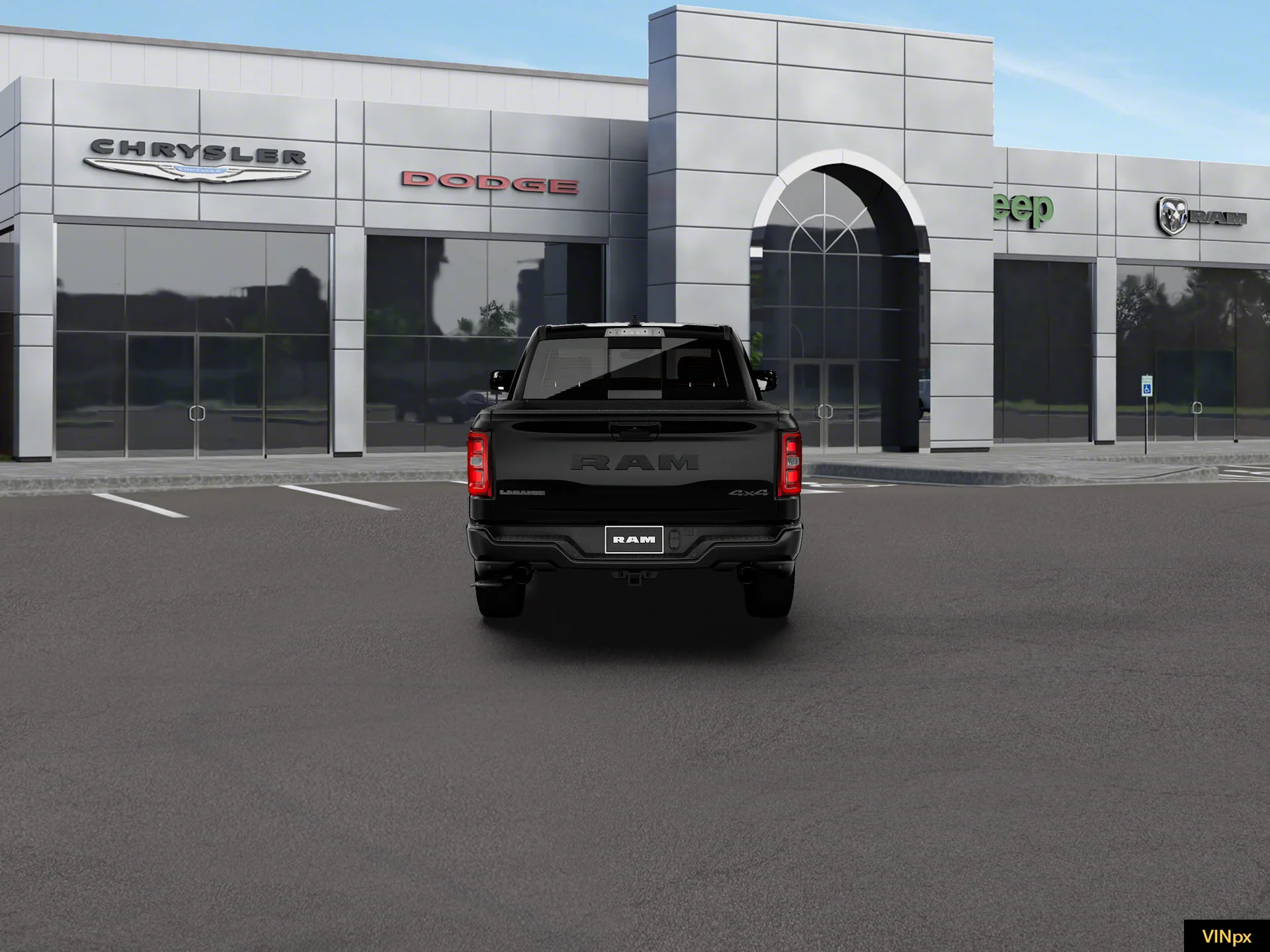 New 2027 Diamond Black Crystal Pearl-Coat Exterior Paint RAM Laramie image 6