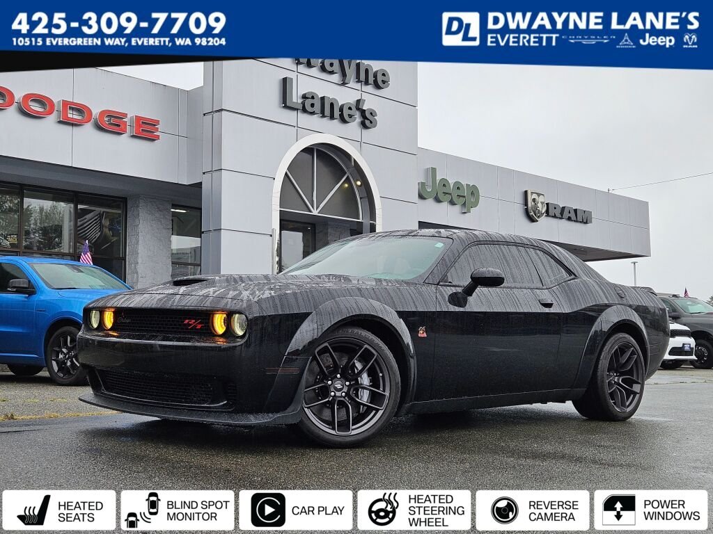 Used 2021 Black Dodge R/T Scat Pack Widebody image 1