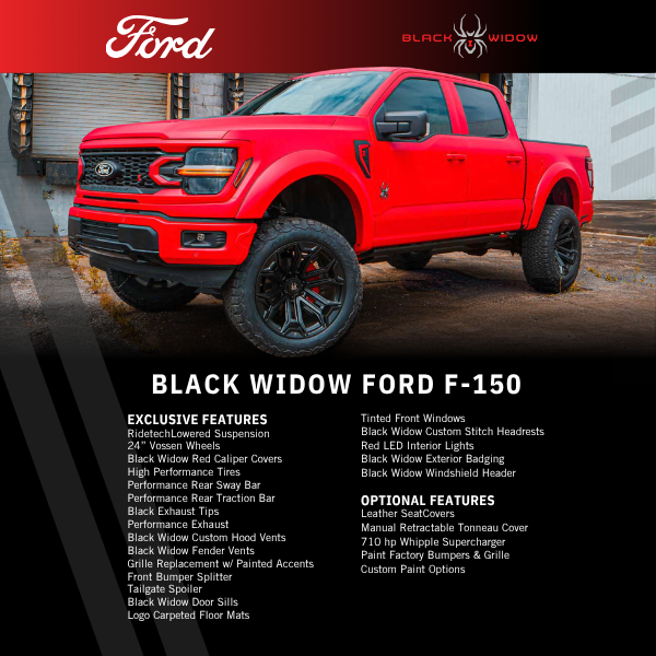 New 2025 White Ford XLT  Black Widow Lifted Truck image 8