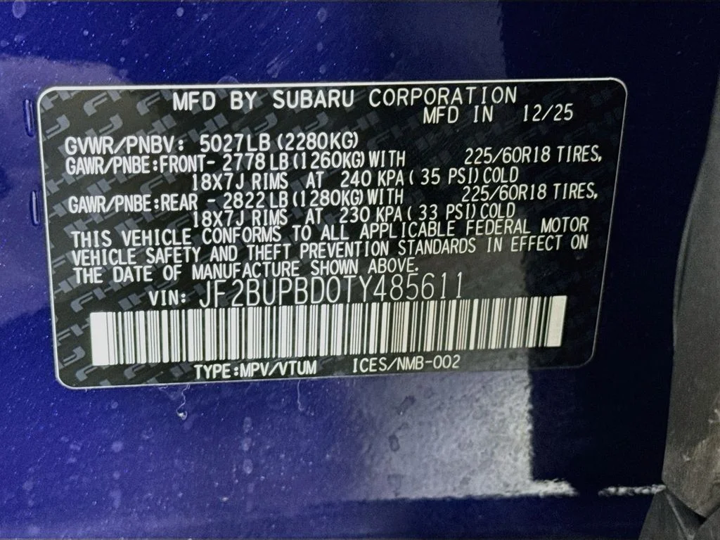 Certified Used 2026 Blue Subaru Premium image 43