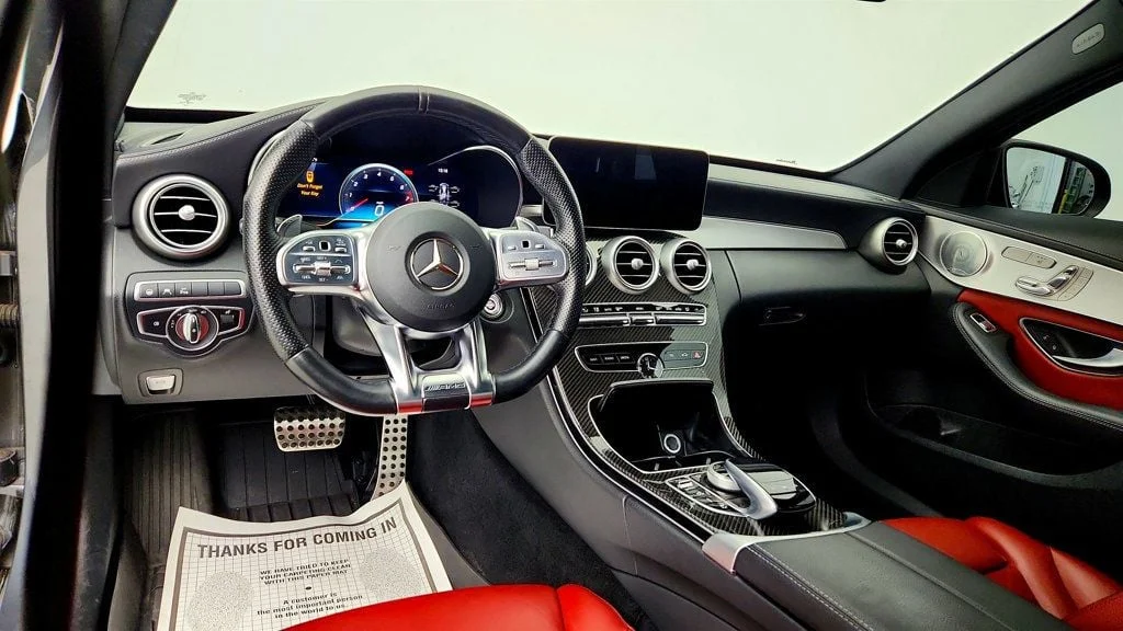 Used 2020 Selenite Grey Metallic Mercedes-Benz AMG® C 43 4MATIC Sedan w/ Perf. Exhaust, Pano Roof & Carbon Trim image 12