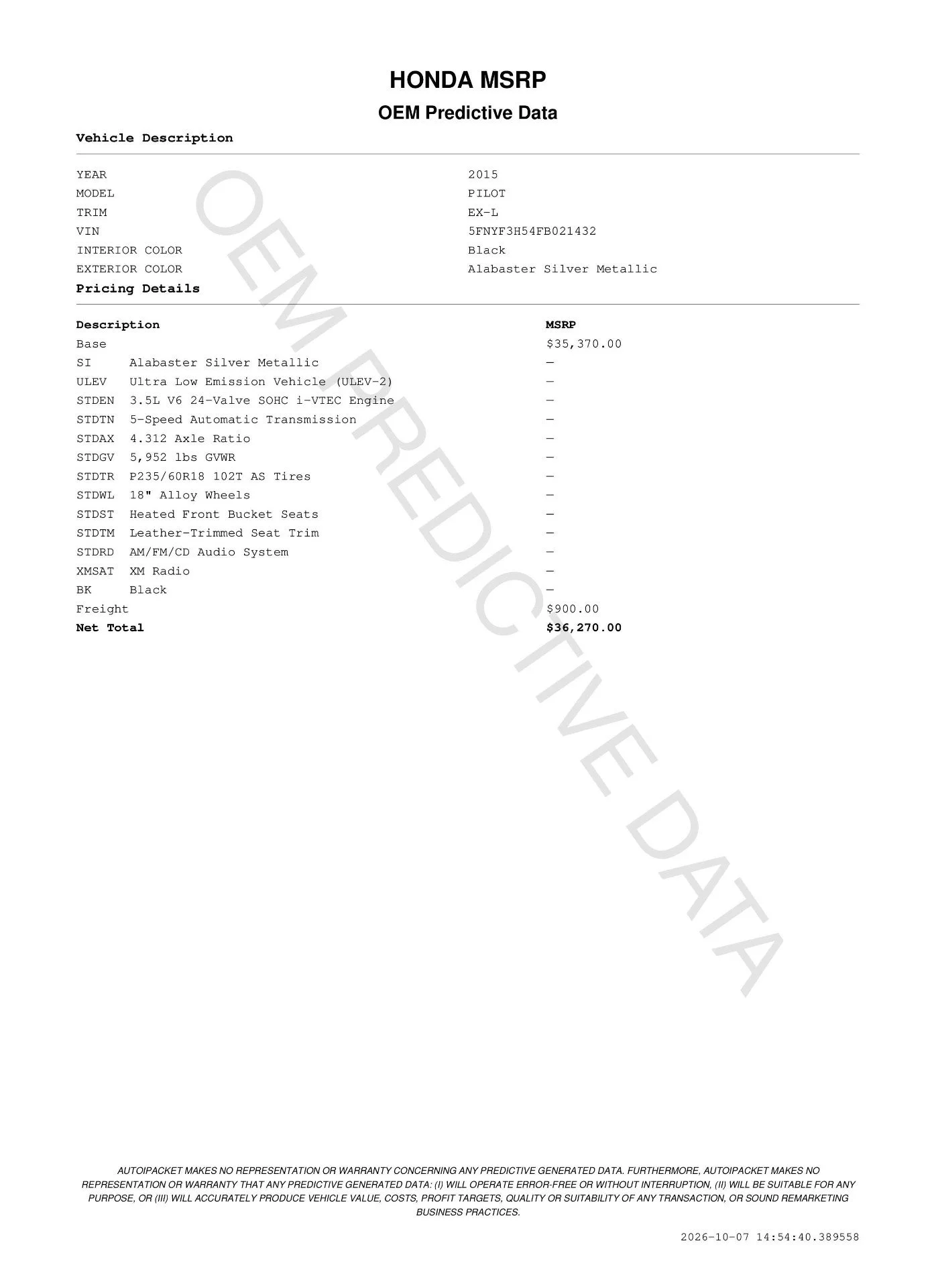 Used 2015 Modern Steel Metallic Honda EX-L image 11