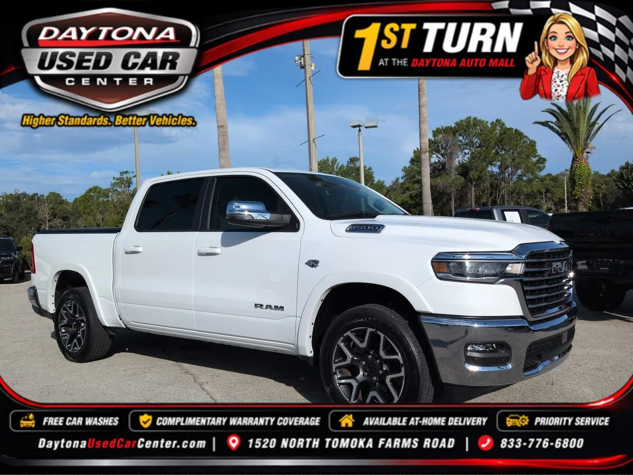 Certified Used 2026 Bright White Clearcoat Ram Laramie image 1