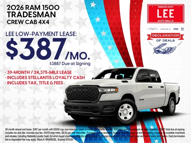 New 2026 Diamond Black Ram BIG HORN CREW CAB 4X4 5