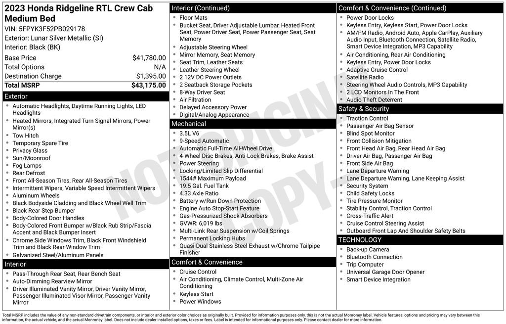 Used 2023 Silver Honda RTL image 4