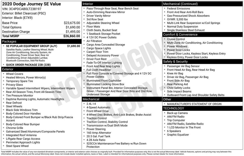 Used 2020 Silver Dodge SE image 22