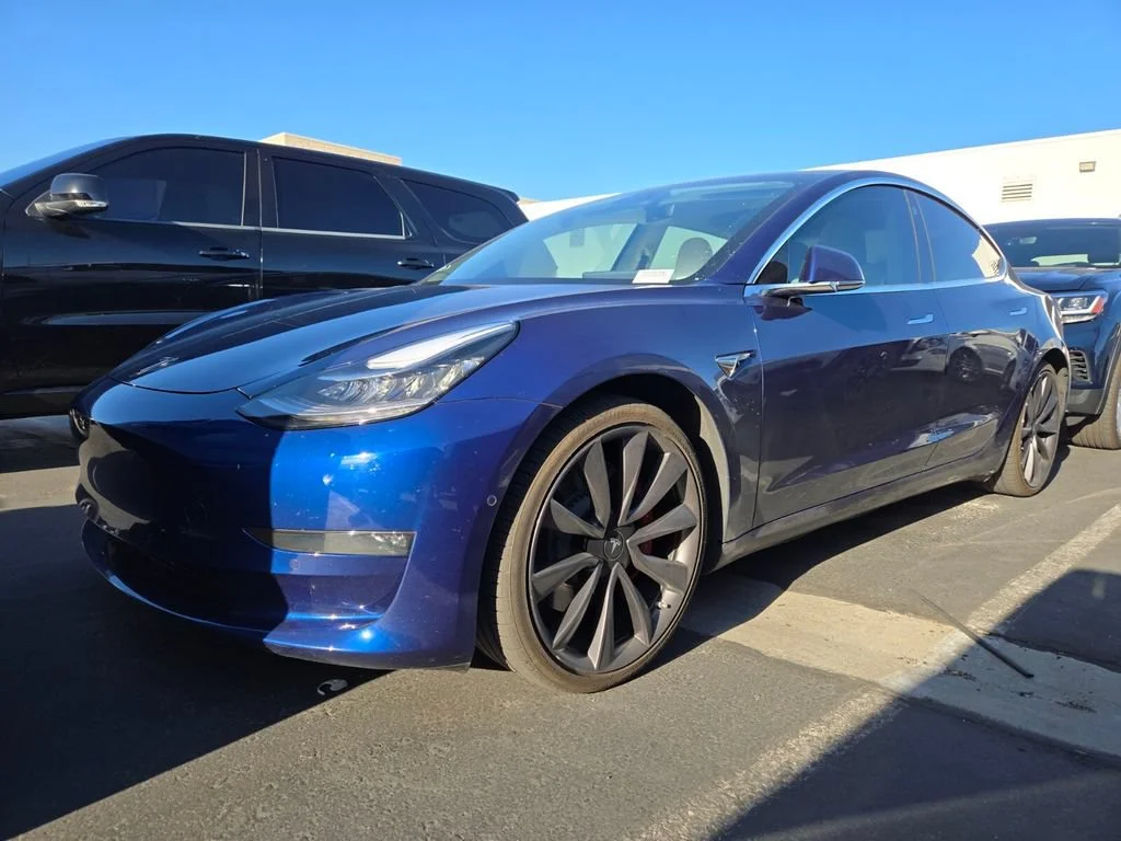 Used 2020 Blue Tesla Performance image 2