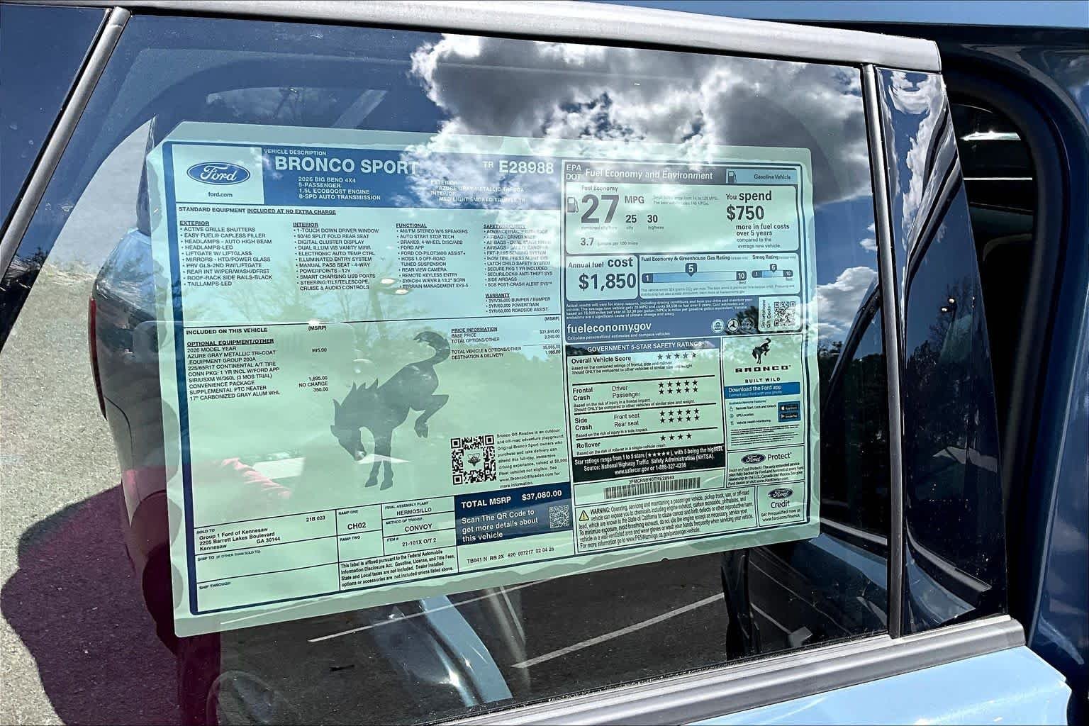 New 2026 Azure Gray Metallic Tri-Coat Ford Big Bend® image 17